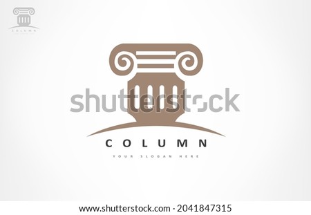 Column logo Vector. Real Estate Design.