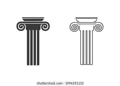 Column Logo vector Template design illustration icon set sign
