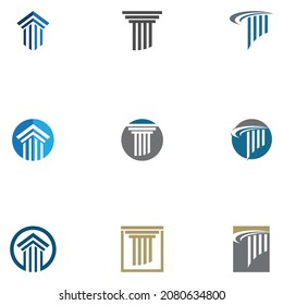 column Logo vector Template Vector Icon