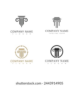 Column logo vector template symbol element design