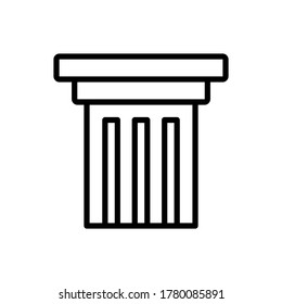 Column, museum icon. Simple line, outline vector elements of historical things icons for ui and ux, website or mobile application