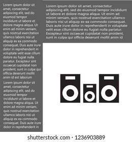 column music vector icon eps 10