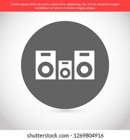 column music vector icon eps 10