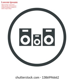 column music vector icon eps 10 , Lorem ipsum Flat design