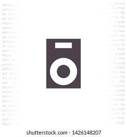 column music vector icon eps 10 , Lorem ipsum Flat design
