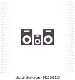 column music vector icon eps 10 , Lorem ipsum Flat design
