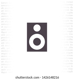 column music vector icon eps 10 , Lorem ipsum Flat design