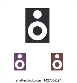 column music vector icon eps 10 , Lorem ipsum Flat design