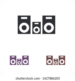 column music vector icon eps 10 , Lorem ipsum Flat design