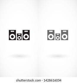 column music vector icon eps 10 , Lorem ipsum Flat design