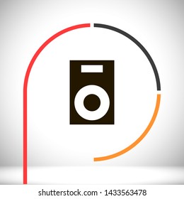 column music vector icon eps 10 , Lorem ipsum Flat design