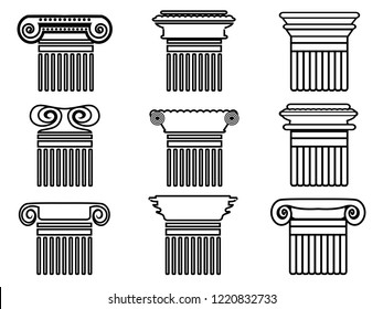 column outline icons

