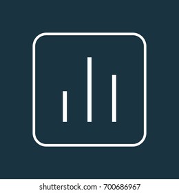 Column Outline Symbol. Premium Quality Isolated Chart Element In Trendy Style.