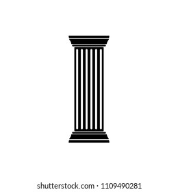 Column pedestal or pillar foundation isolated vector icon on white background for apps and websites