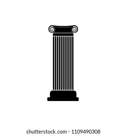 Column pedestal or pillar foundation isolated vector icon on white background for apps and websites