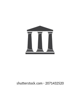 Ilustración del pilar de columna Plantilla del vector del logotipo
