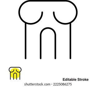 Column Pillar Outline Icon Eps