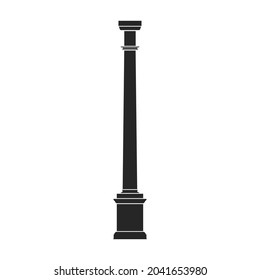 Column pillar vector icon. Black vector icon isolated on white background column pillar.