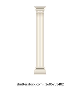 Column pillar vector icon. Realistic vector icon isolated on white background column pillar.