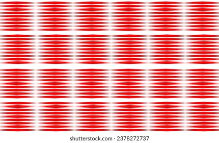 Column of red and white stripes, Abstract background with red curve strip color lines arrange in vertical column endless pattern, seamless replete , design for fabric printing or t-shirt screen
