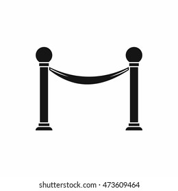 Column with ribbon icon in simple style isolated on white background. Fencing symbol