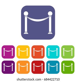 Column with ribbon icons set