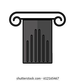 column silhouette isolated icon vector illustration design