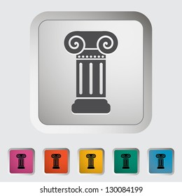 Column Single Icon. Vector Illustration.