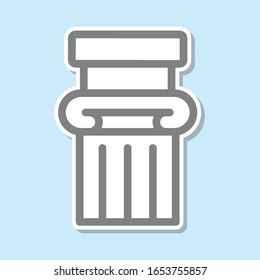 Column sticker icon. Simple thin line, outline vector of mythology icons for ui and ux, website or mobile application