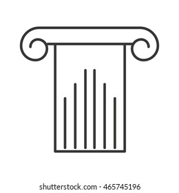 column structure silhouette icon vector isolated design