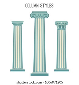 Column styles set from elegant ancient architecture traditions