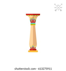 Column in Sumerian style vector icon