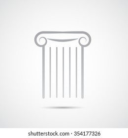 Column symbol on white background. Vector art.