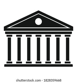 Kolonnentheatersymbol. Einfache Illustration von Spaltentheater, Vektorsymbol für Webdesign einzeln auf weißem Hintergrund