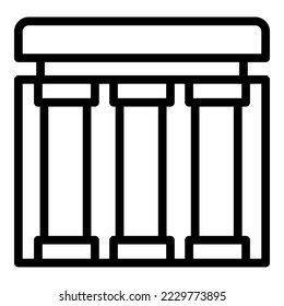 Column travel icon outline vector. Casablanca city. Map stamp