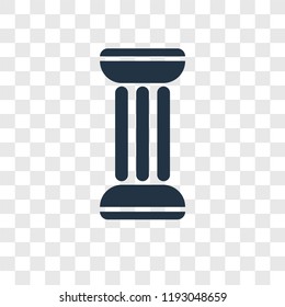 Column vector icon isolated on transparent background, Column transparency logo concept