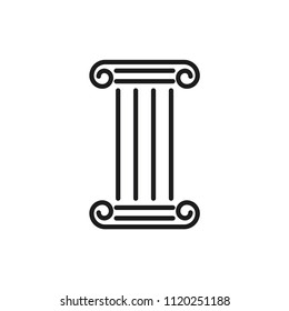 column vector icon, pillar icon in trendy flat style 