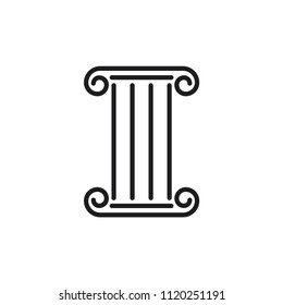 column vector icon, pillar icon in trendy flat style 
