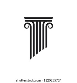column vector icon, pillar icon in trendy flat style 