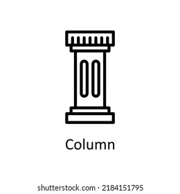Column  vector Outline Icon Design illustration on White background. EPS 10 File 