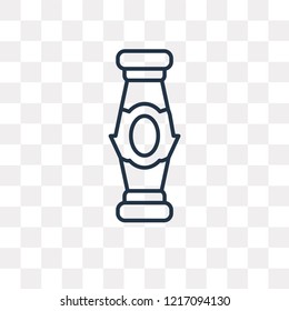 Column vector outline icon isolated on transparent background, high quality linear Column transparency concept can be used web and mobile