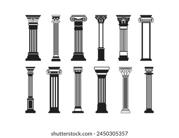 Column vector for print, Column clipart, Column vector illustration