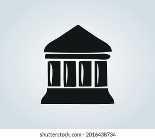 Säulen und Gebäude des abstrakten römischen Typs