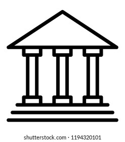 Columns building architecture for school and university 