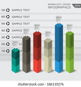 columns of data for the presentation of data / vector infographics
