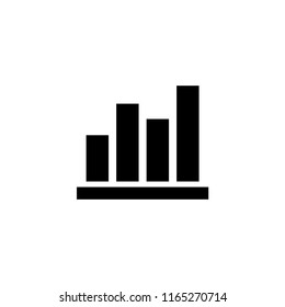 Columns Graph. Flat Vector Icon illustration. Simple black symbol on white background. Columns Graph sign design template for web and mobile UI element