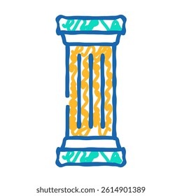 columns and posts doodle icon sketch vector. columns and posts sign. isolated symbol illustration