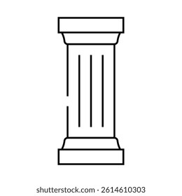 columns and posts line icon vector. columns and posts sign. isolated contour symbol black illustration
