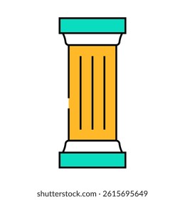 columns and posts line icon vector. columns and posts sign. isolated symbol illustration