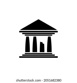 Columns, structure icon in ancient roma set